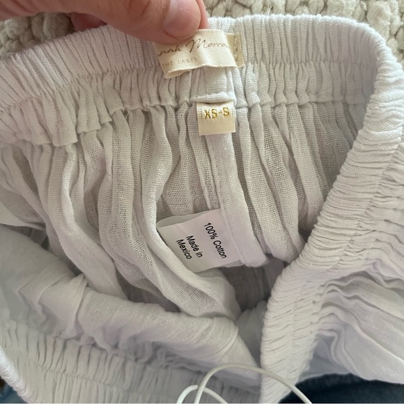 Savannah Morrow Flow 100% Cotton White Wide-Leg Gauze Flowy Pant XS/S NWOT - Picture 5 of 5